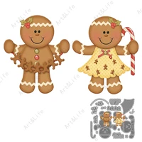 2022 new metal cutting dies gingerbread man christmas cards stencils for making scrapbooking paper cards craft embossing cut die