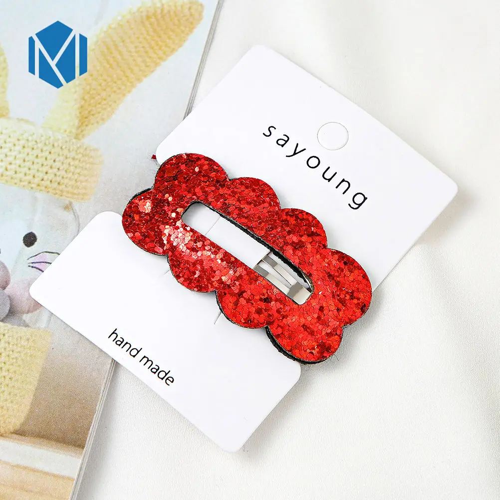 M MISM Cute Kids Sequin Hair Clips For Girls Hairpins BB New Fashion Bling Accessories Toddel Barettes Free Shipping | Детская одежда и