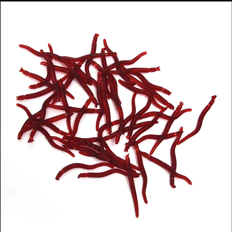 Новинка мягкая рыболовная приманка 50 шт./лот имитация дождевого червя