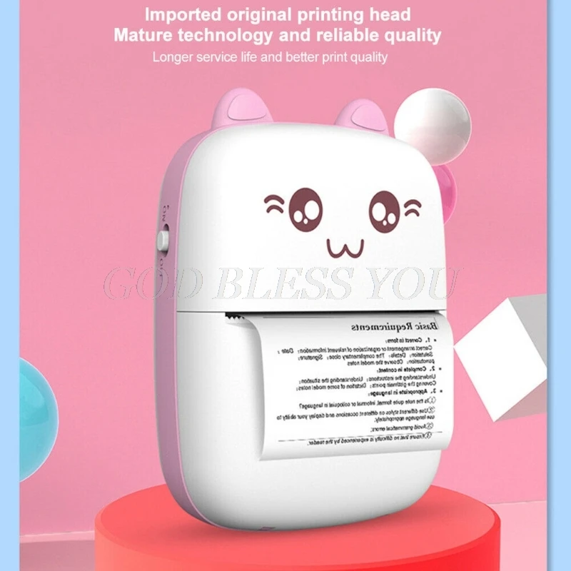 

Mini Portable For Mobile Phone Wireless Bluetooth Thermal Printer Photo Label Printer Paper Printed Sheet Drop Shipping
