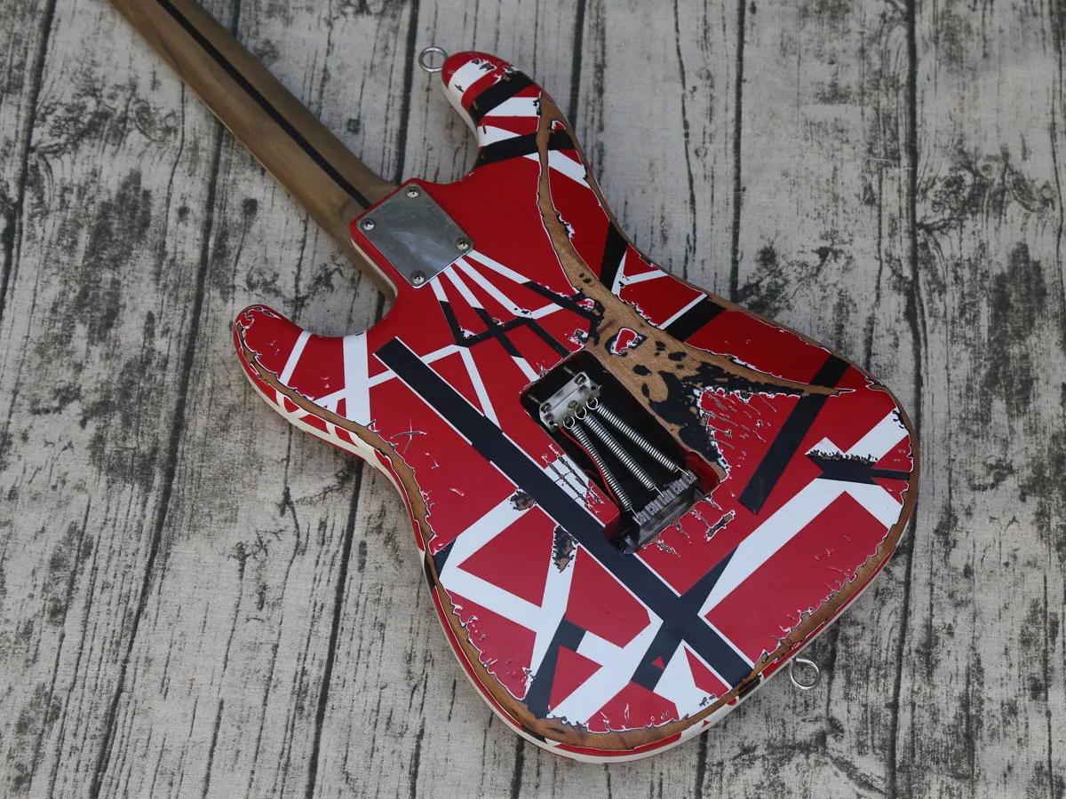 Старый Эдвард Эдди Ван Хален Тяжелая реликтовая полосатая Френки электрическая