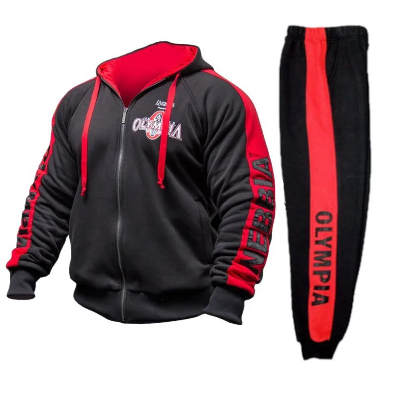 

Muscle Brother Osay Osay fitness fitness suit autumn and winter new style fitness sweatshirt trousers 2 piece set