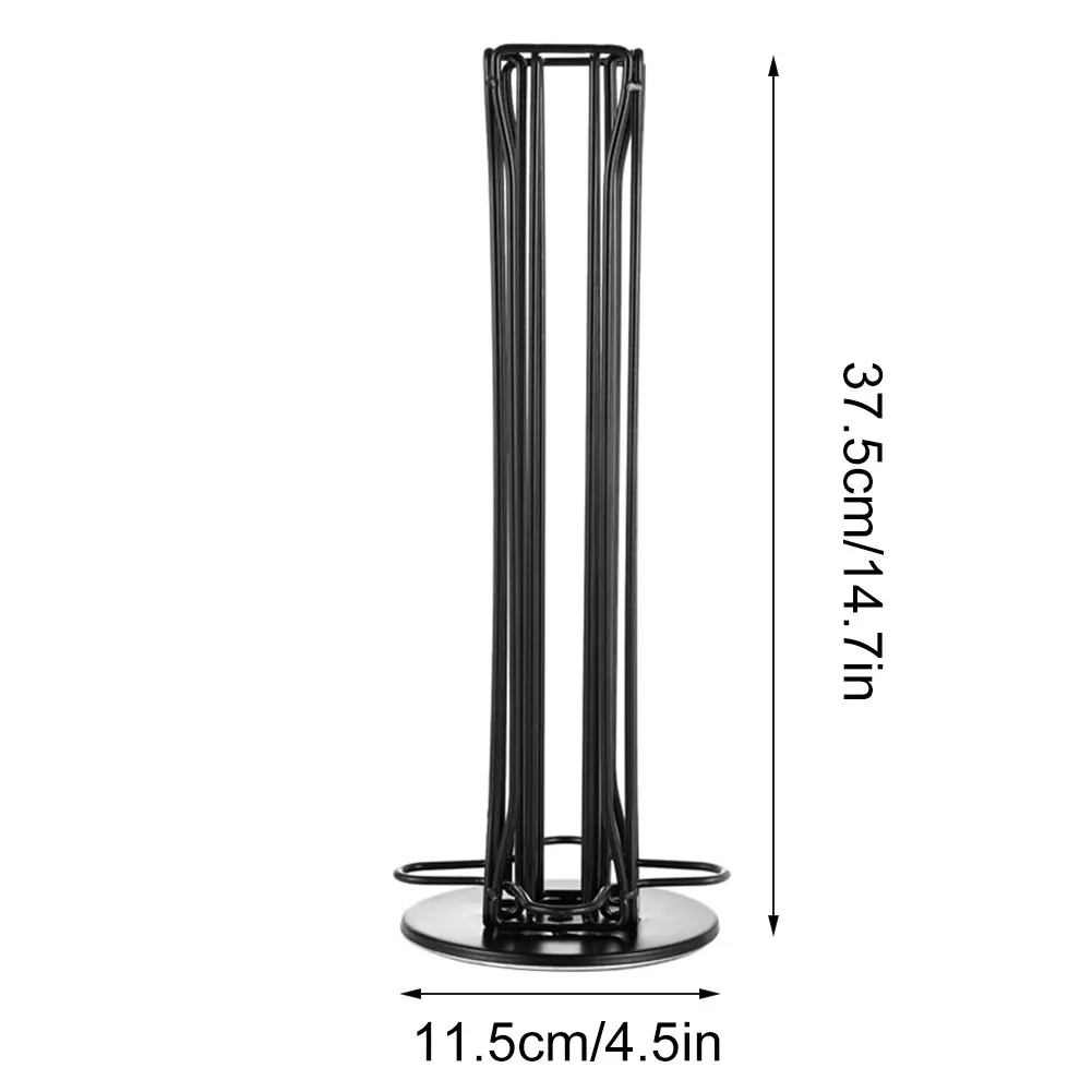 

Drinking Tools Coffee Capsule Stand Revolving Tower Coffee Pod Holder Dispenser 40 Capsules Display Rack Container Black