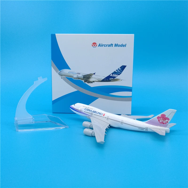 Модель самолета авиакомпании China Airlines 16 см модель Боинг 747 металлическая