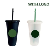 700ml710ml water bottle straw cup with lid with logo cup with sequins reusable coffee cup changing color drinking cup portable
