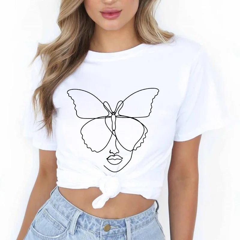 

Женские футболки, модные белые футболки, простая футболка, одежда, топы, Женские базовые летние футболки с коротким рукавом и графическим пр...