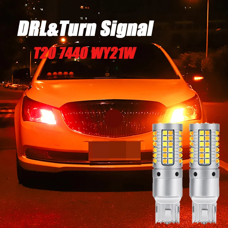 

2 шт. для Mazda 6 2008-2017 T20 7440 WY21W высокой мощности COB Автомобильные желтые янтарные указатели поворота светильник пы