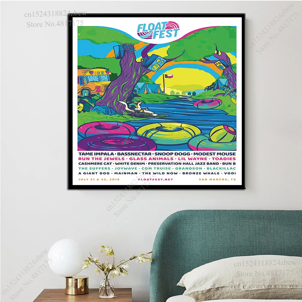 Холст с картиной Tame Impala Album Poster - горячие картинки и плакаты для домашнего декора.