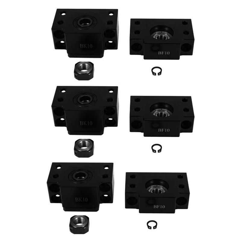 

Комплект опорных болтов с шариковым винтом включает в себя 3x Bk10 и 3x Bf10 для Sfu1204 шариковый конец винта опорные части ЧПУ Bk / Bf10
