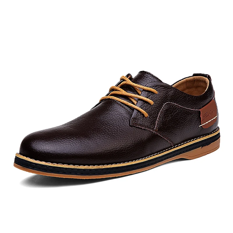 

Genuine Leather Men Casual Shoes Comfort Business Casual Big Size Scalp Cowhide Sets Shoes Non-slip Elastic Resistant Shoes Men