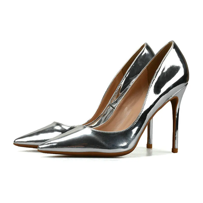 Туфли лодочки женские кожаные высокий каблук заостренный носок туфли обувь для