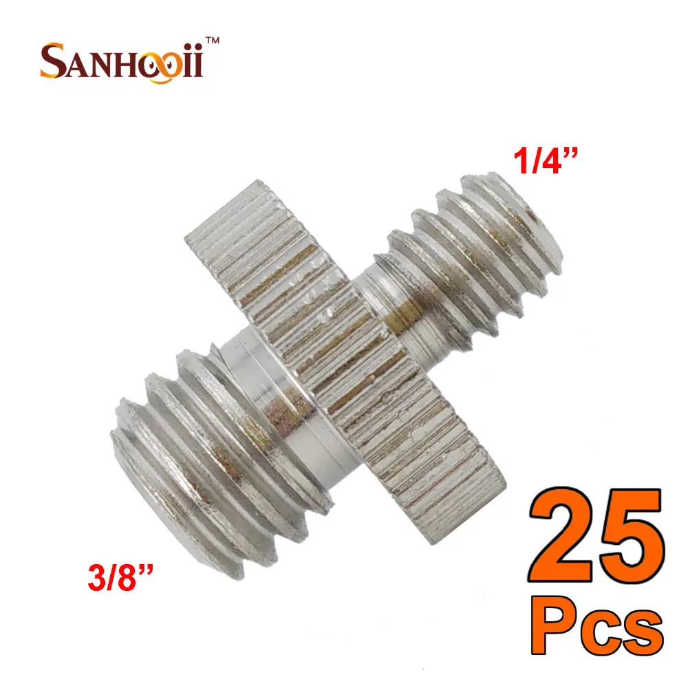 

25 шт./пакет 1/4 3/8 Мужской Двойной конвертер с резьбой Винт адаптер камера БЫСТРОРАЗЪЕМНАЯ пластина штатив монопод Аксессуары Гаджеты ZM56