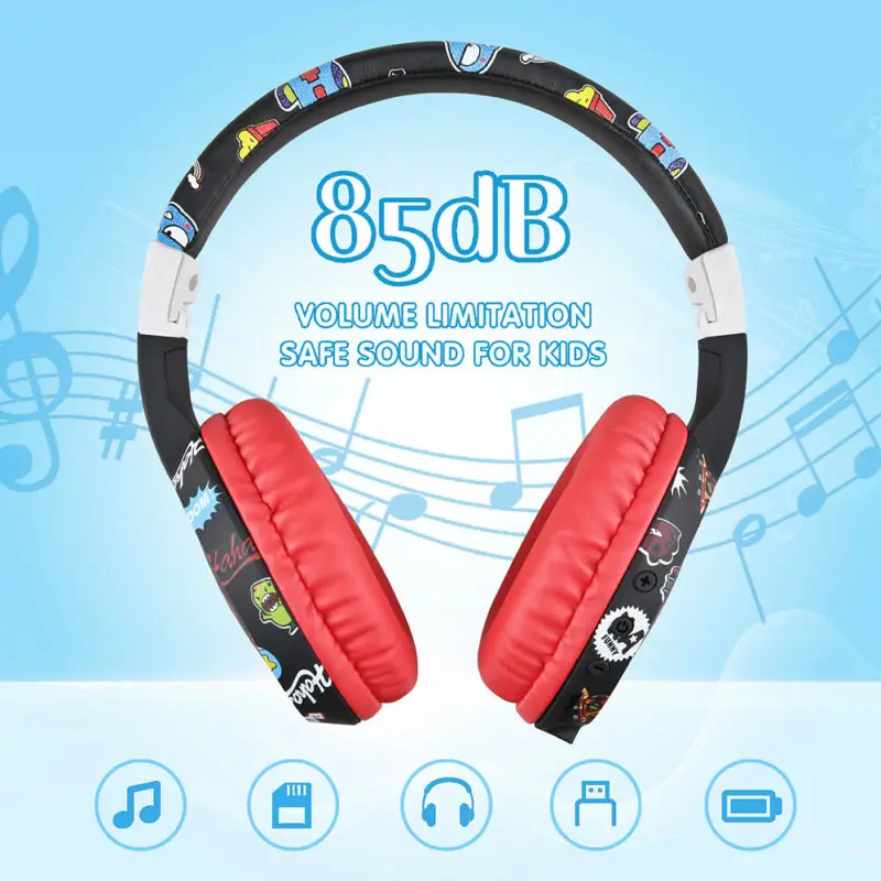 Милые беспроводные Bluetooth наушники для мальчиков и девочек детские Накладные