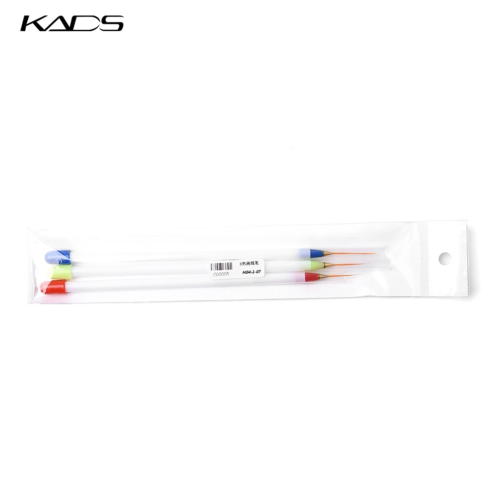 KADS 3 шт./компл. Акриловый Маникюр Строитель Кисть Рисунки Ручка Щетка Для Ногтей