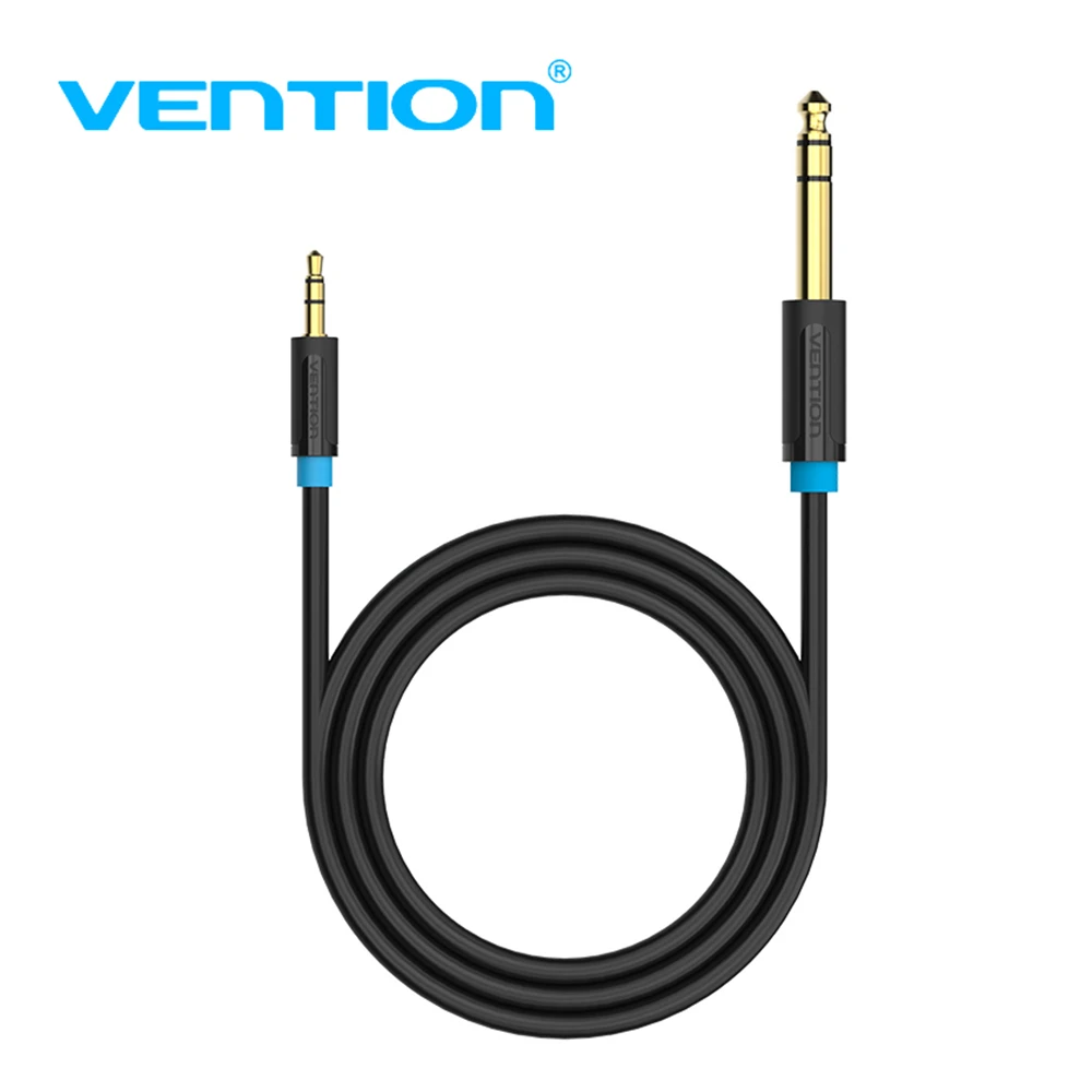 Vention 3 5 мм до 6 35 адаптер Aux кабель для усилителя смесителя Позолоченный Jack 3m 5m10mAux