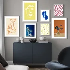 Абстрактный эскизный постер, простая элегантная Цветочная Настенная картина для гостиной, Скандинавская Картина на холсте, эстетический Декор для комнаты