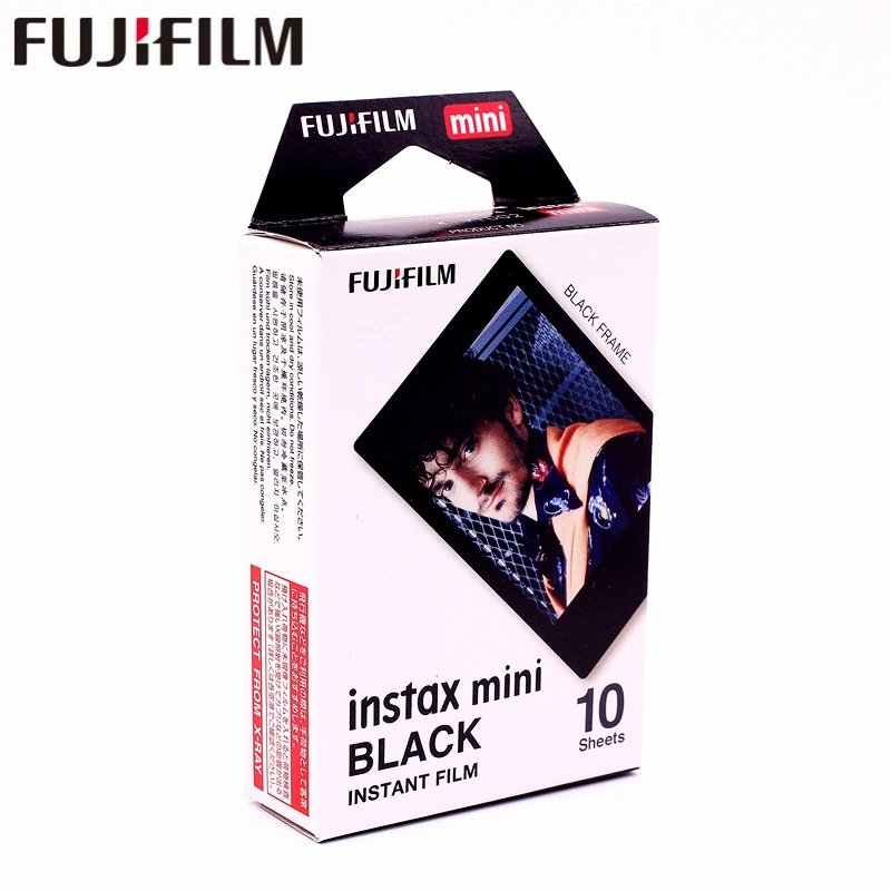 Пленка Fujifilm Instax Mini на выбор фоторамка 10-100 лист фотобумага для камеры Instax Mini 9 Mini 8 Instant Mini 70 90 - Цвет: 10 sheets Black