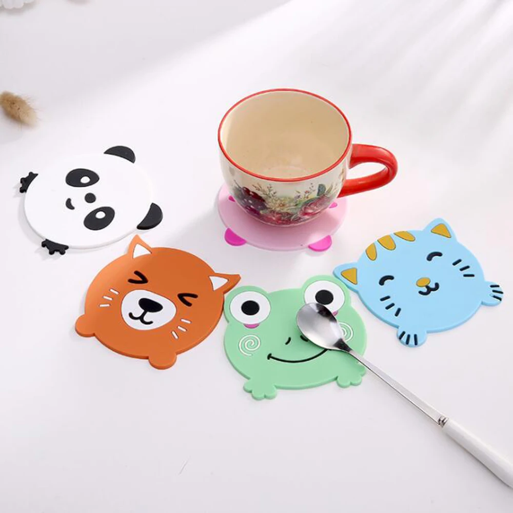 Милая подстилка-салфетка в виде животного мягкая резиновая подставка для