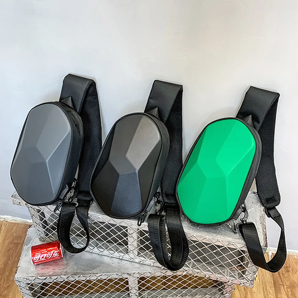 

GNWXY Fashion Polyhedron Chest Bag PVC Fabric Waterproof Small Bag Wild Messenger Bag Outdoor Sports Carrying Case Dropshipping