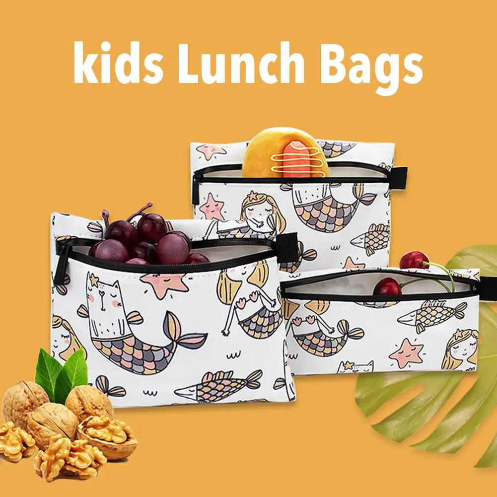 3 шт многоразовые сэндвич и закуска мешок моющийся Ланч высокое качество ткань