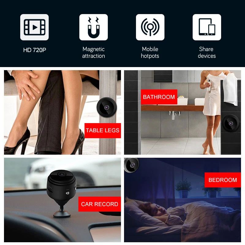 Mini WiFi Camera Full HD 1080P Home 2K Security Camcorder Surveillance Micro Secret Cam Motion Detection Video Voice Recorder |