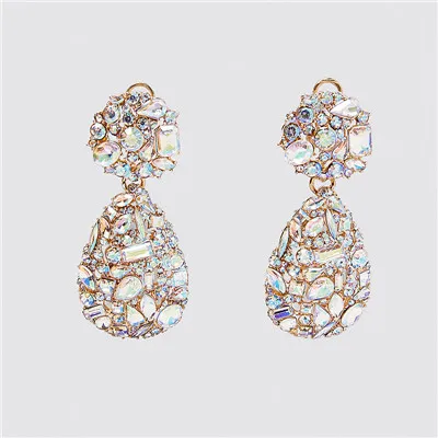 JURAN ZA, новая мода, геометрические висячие серьги с кристаллами,, Boho, ручной работы, висячие серьги для женщин, ювелирное изделие, подарок - Окраска металла: 52939-AB
