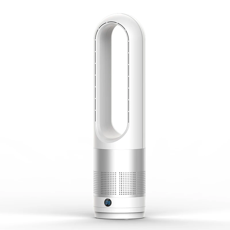 

Electric Fan Bladeless Fan Desktop Blower Vertical Heater Blower Household Mute Cool Remote Control Timing 8 Speeds