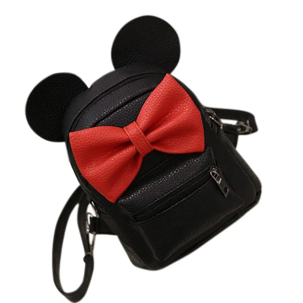 Женский мини-рюкзак banabanma школьный рюкзак в стиле преппи с ушками Микки и бантом