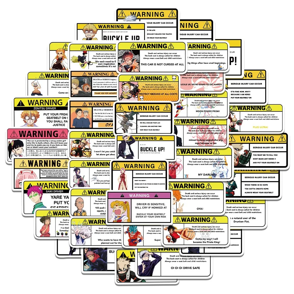 

10 / 30 / 50pcs Classic Cartoon Character Warning Sticker Graffiti Luggage Compartment Notebook Scooter Wholesale