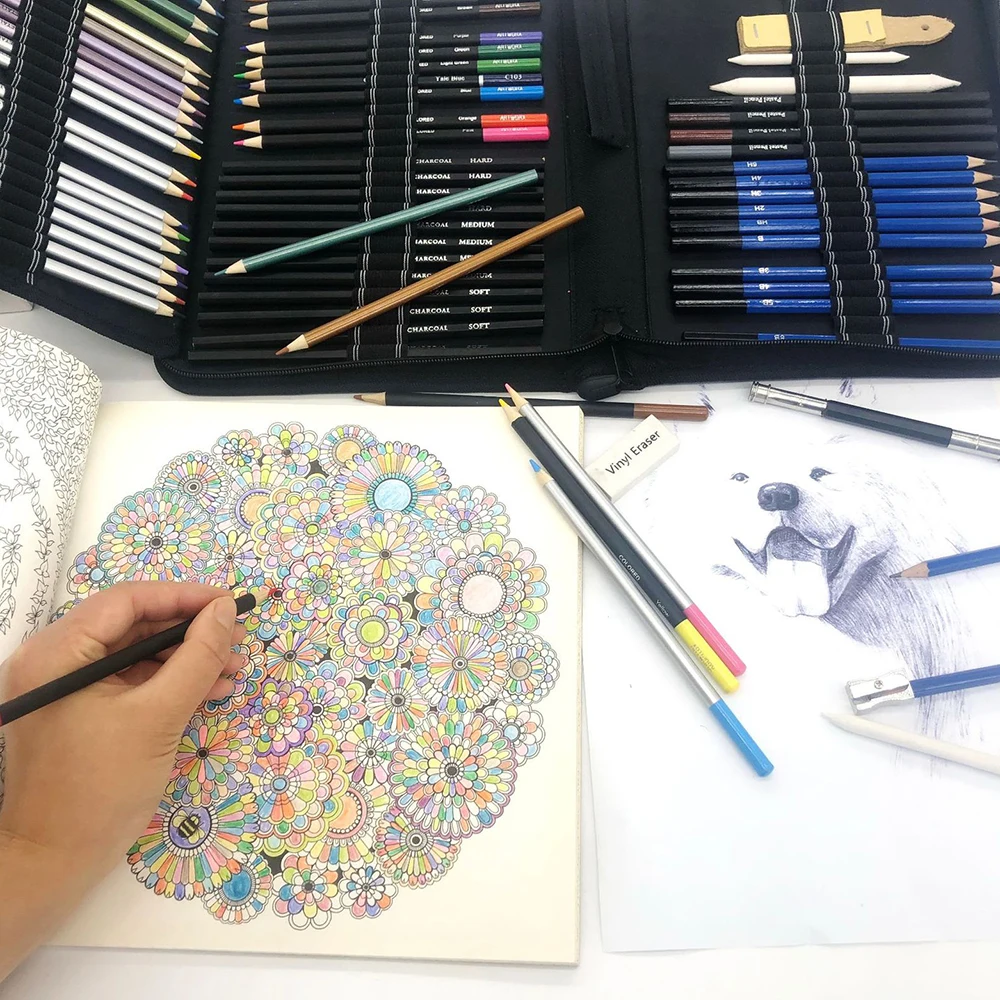 Набор карандашей для рисования 72 предмета|Цветные Карандаши| |