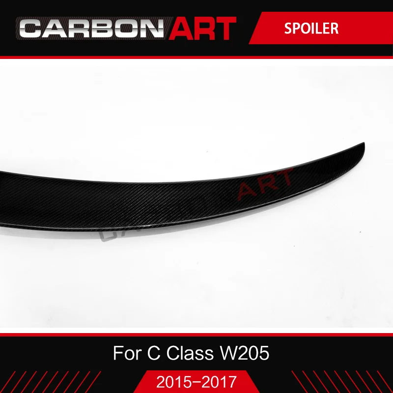 W205 задний спойлер из углеродного волокна для багажника автомобиля крыло губы