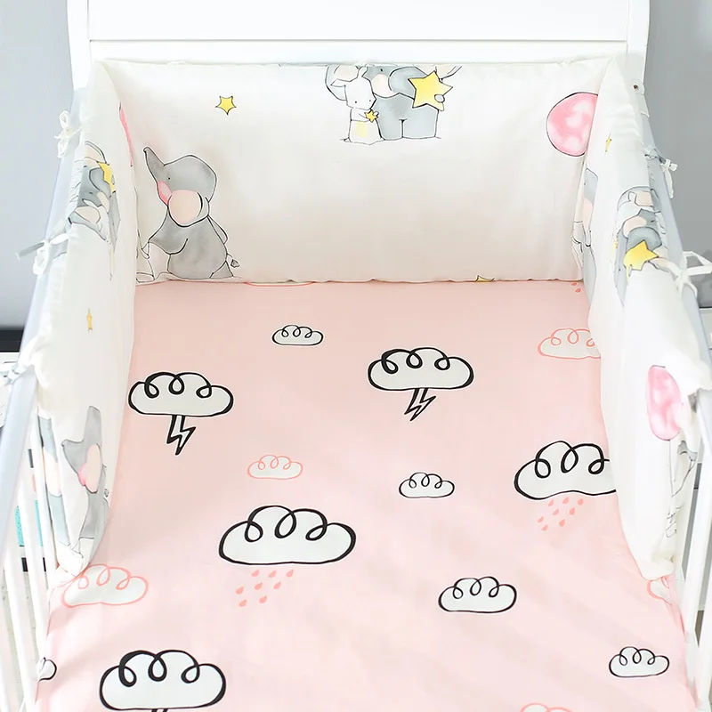 

1pcs 180cm Length Cot Protector Cushions cuna bebe Newborns Room decor Thicken Bumper Crib Around Cushion Cot Protector