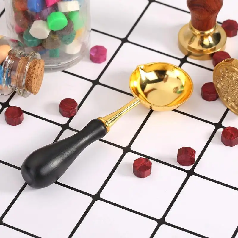 Восковые наборы ретро герметизация восковая печь плита горшок с деревянной