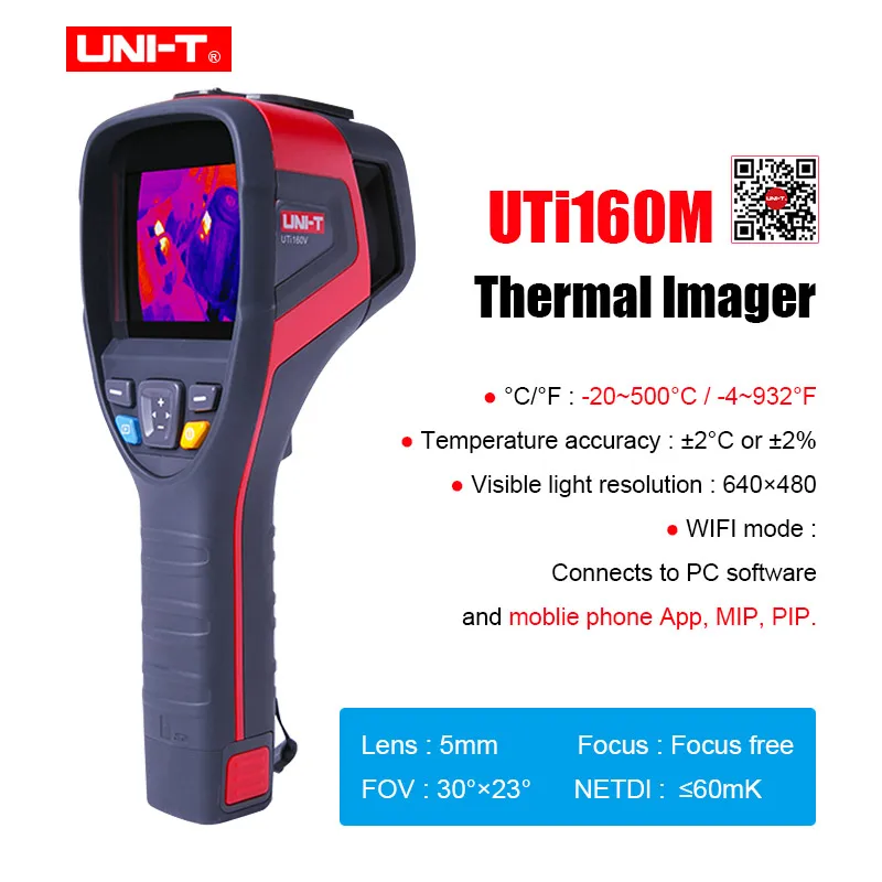 UTi160M UNI-T цифровой дисплей тепловизор промышленный тепловизор датчик температуры инфракрасный термометр USB связь - Цвет: UTi160M