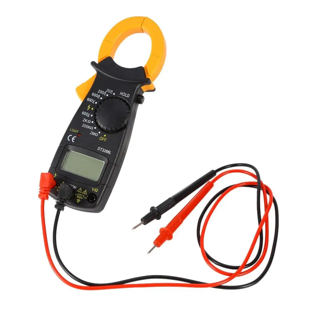 Mini Digital Multimeter Amper Clamp Meter AC/DC 600V Current Pincers Voltage Capacitor Resistance Tester with Test Leads Tools |