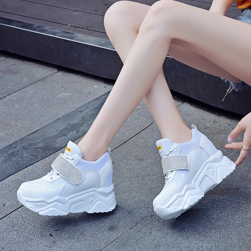 Bjakin Hot Sell Sneakers Women Stylish Thick Sole Running Shoes Height Increasing Chunky Sport Green Girl Chaussures Femme | Спорт и