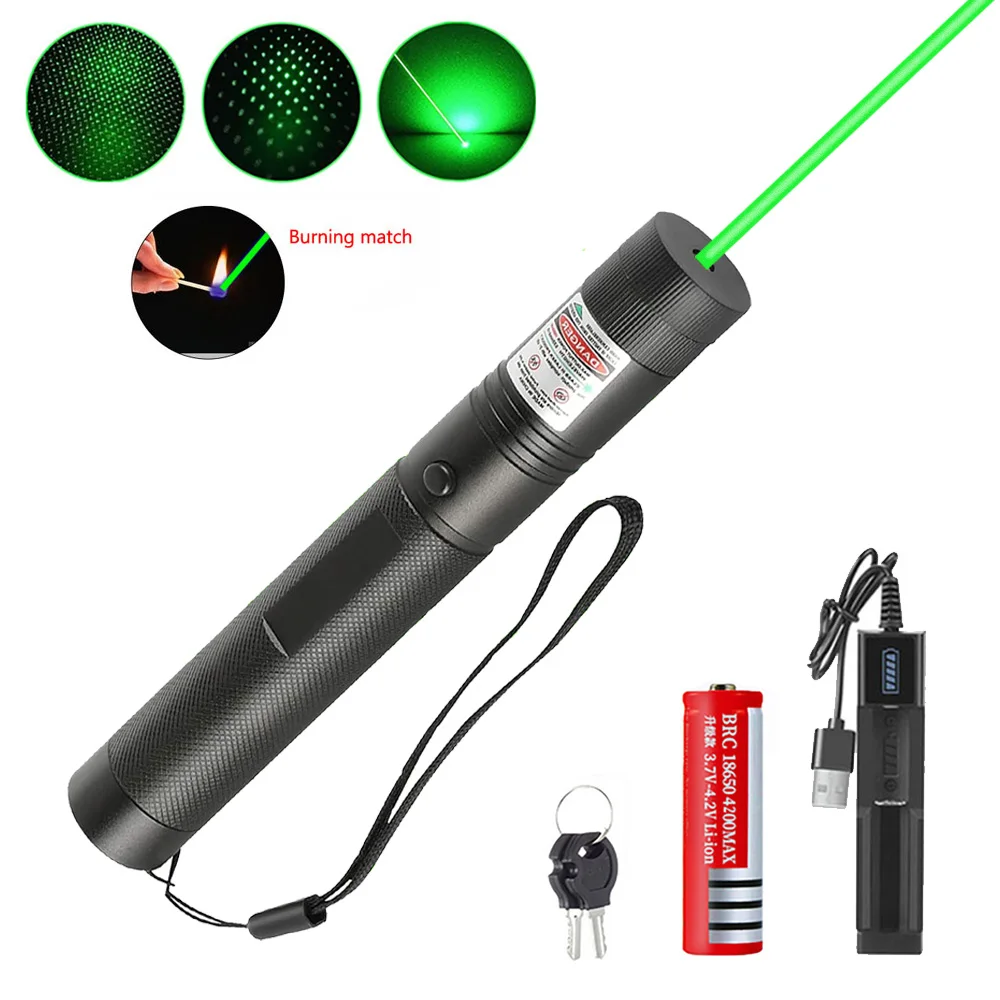 Охотничья лазерная указка супермощная яркая 5 мВт 10000 м яркий зеленый лазер