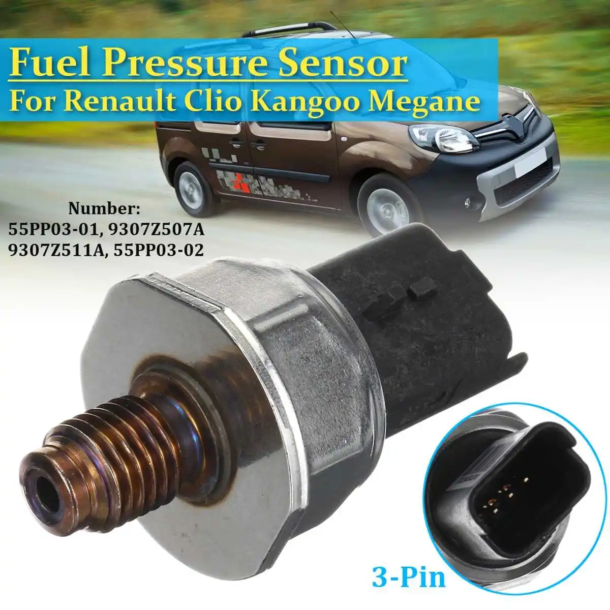 Датчик давления на топливную рейку для Jaguar X Type Renault Clio Kangoo Grand Megane Scenic 55PP03 02
