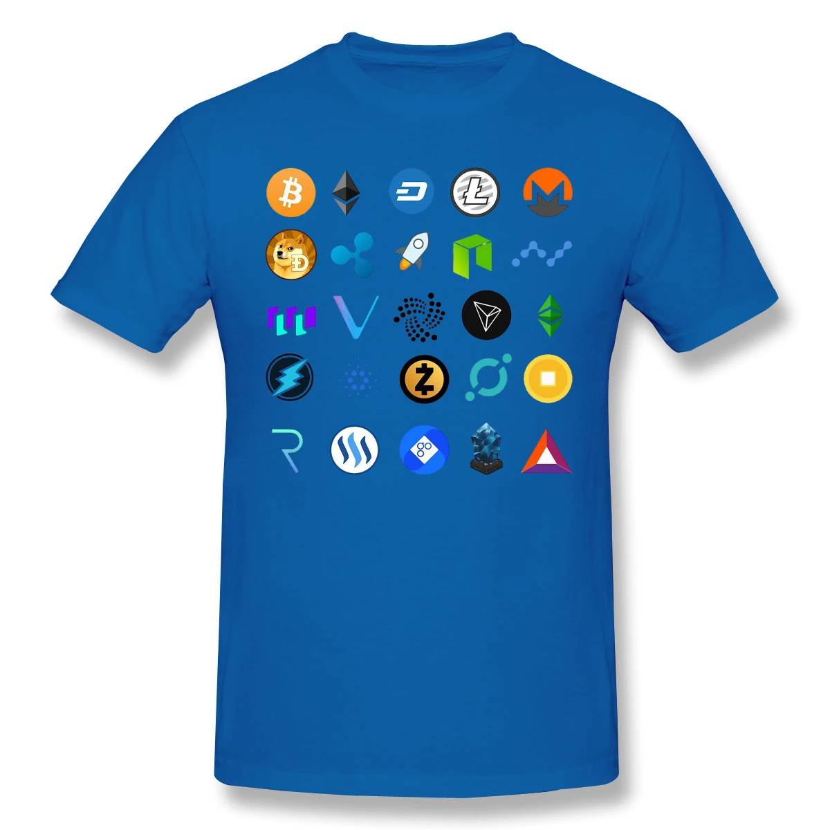 

Crypto Coins Cool Print Cotton T-Shirt Dogecoin For Men Fashion Streetwear