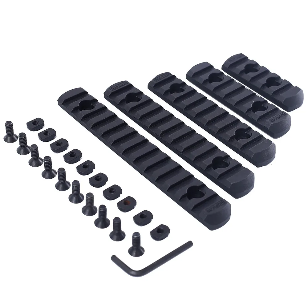 

5pcs/set Tactical M-Lok Picatinny Rail 5 7 9 11 13 Slots Mlok Scope Mount Weaver Picatinny Side Rails Section kxs11073