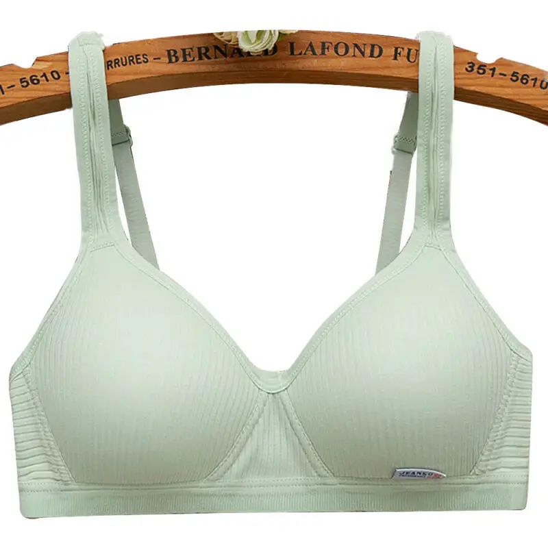 

Women Girls Solid Bra Push Up Padded Plunge Bra Thin Non-Wired Comfort Underwear