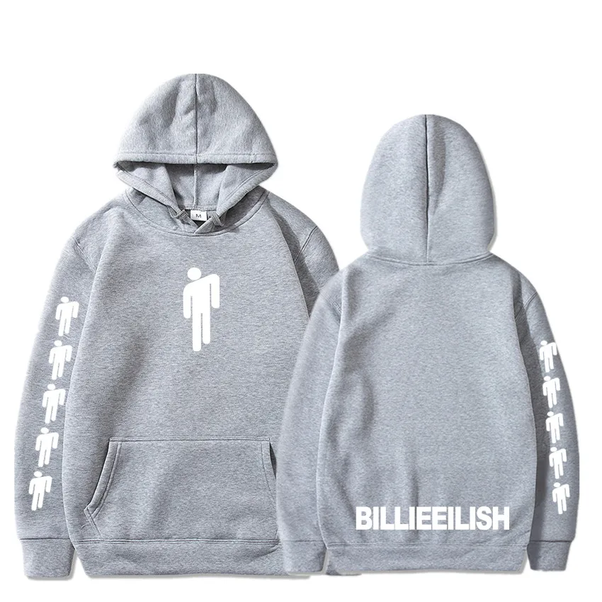 Новая горячая Billie Eilish Толстовка Мужская Черная хлопковая толстовка пара Billie Eilish Толстовка простая сохраняющая тепло Женская/Мужская толстовка одежда