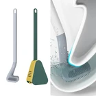 Силиконовая щетка для унитаза GURET Golf с набором держателей, щетка для очистки туалета с длинной ручкой, черные современные гигиенические аксессуары для ванной комнаты