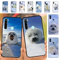 yndfcnb baby harp seal sea lion phone case for redmi note 8 7 9 4 6 pro max t x 5a 3 10 lite pro