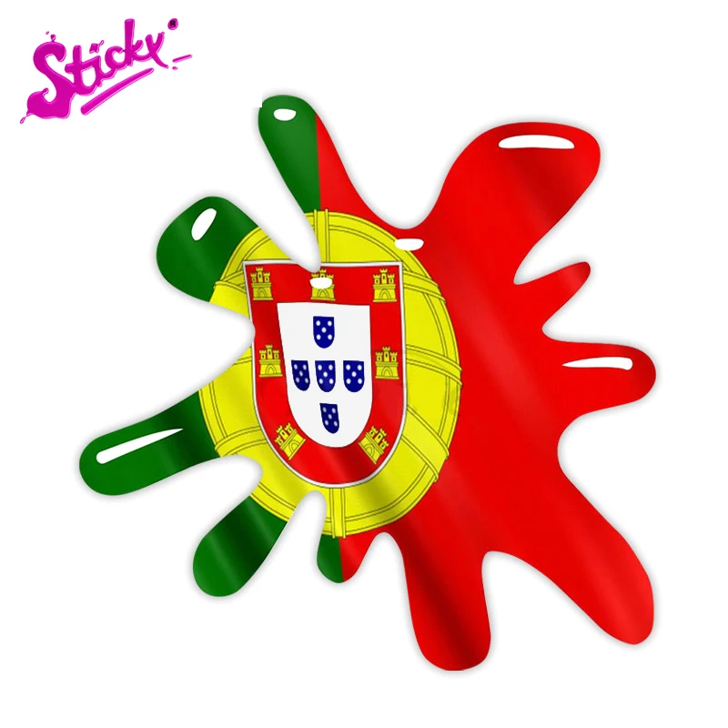 

STICKY Car Sticker Decal Creative New 3D Design With Portugal Portuguese Flag Motorcycle Car Window Accessories PVC