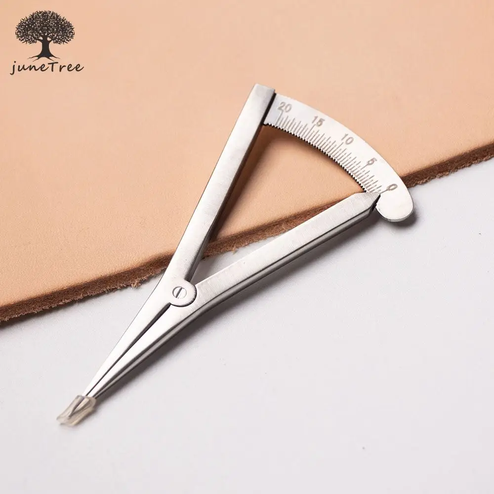 

Junetree 8.5cm Leather Scratch Compass Wing Divider with lock Leather Marking Tool Durable Adjustable Wing Divider Edge Creaser