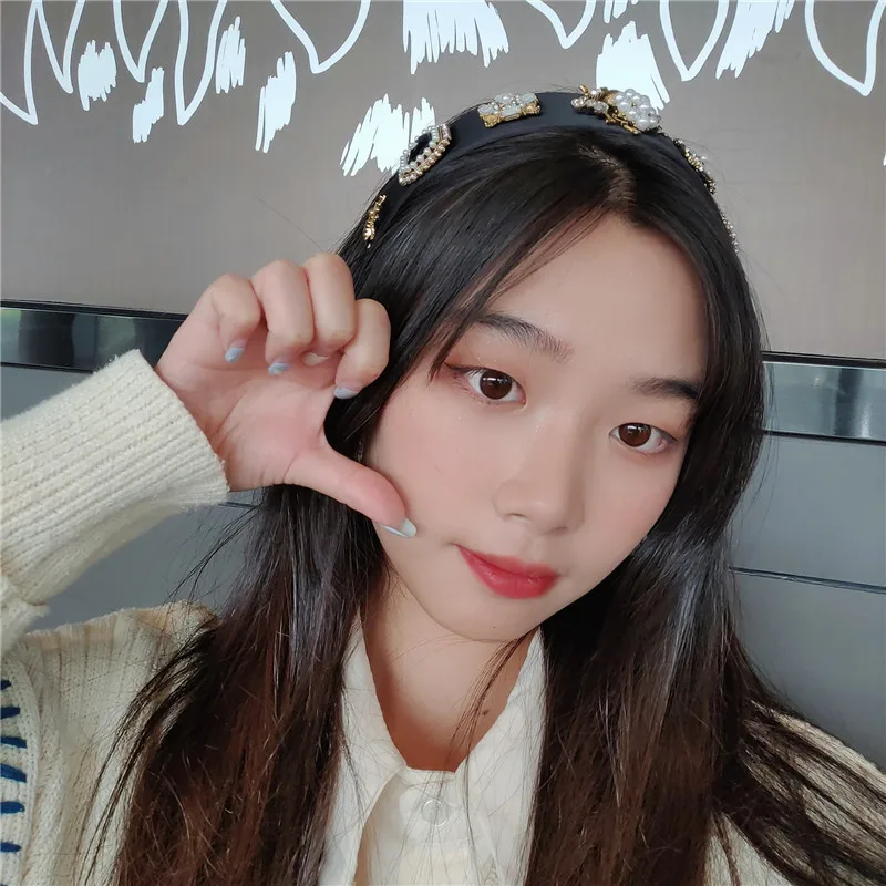 Женская повязка на голову в стиле барокко со стразами стразы геометрический