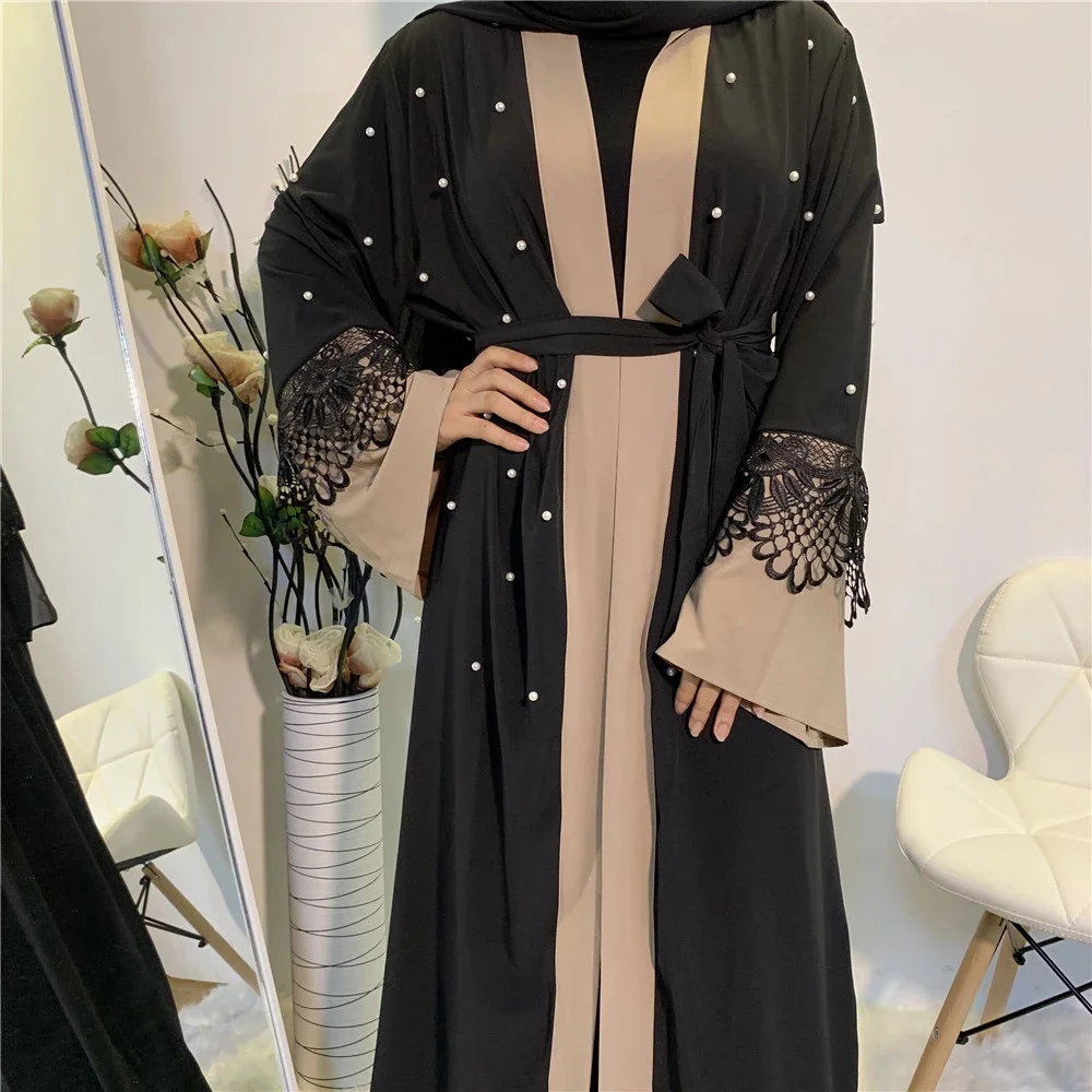 

Dubai Kaftan Kimono Abaya Turkey Muslim Cardigan Hijab Dress American Islam Clothing Abayas For Women Robe Musulmane Longue Oman