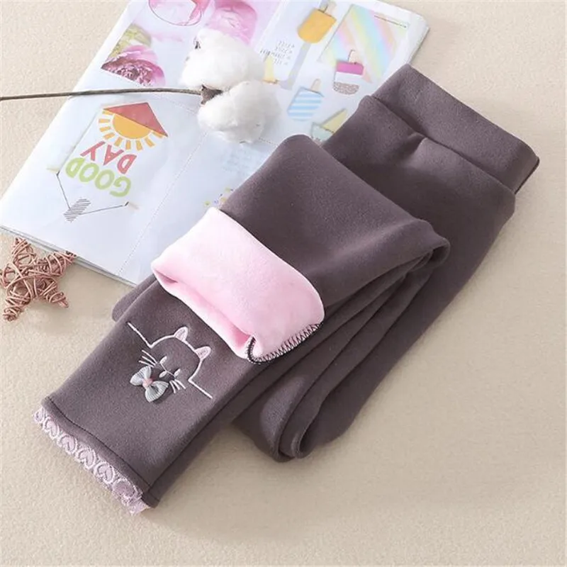 

VIDMID Girls' Leggings New style children's Leggings in autumn and winter Girls' winter cotton fleece pants P4822