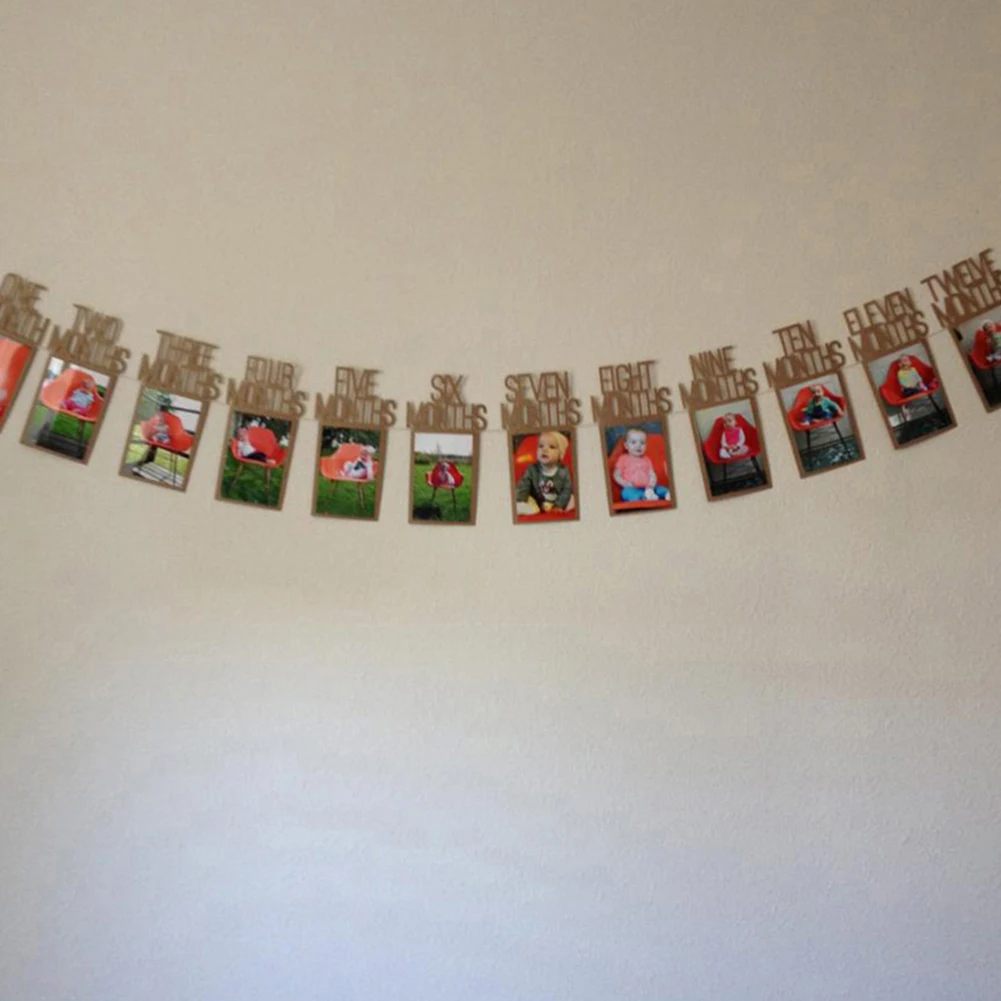 12x лаконичный детский альбом фото плакат висящий флаг день рождения для дома